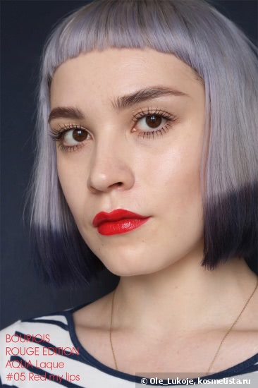 Лаковые помады Bourjois Rouge Edition Aqua Laque 05 Red my lips, 06 Feeling reddy
