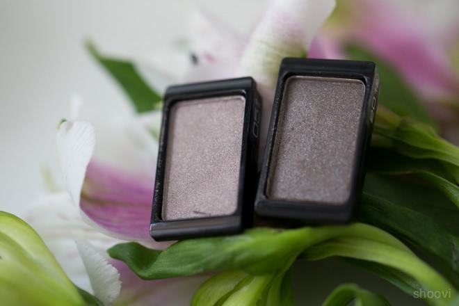 Тени ArtDeco Pearl Eye Shadow #05 pearly grey brown и ArtDeco Duochrome Eye Shadow #201 historic wood