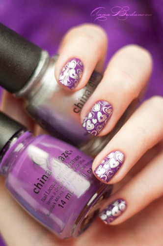 China Glaze Nail Lacquer With Hardeners №81788 X-ta-sea + стемпинг диском BP-50