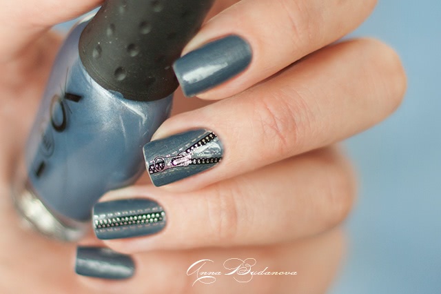 NailLOOK Trends Fashion Week 31352 Denim + наклейки Dashing Diva Accents # Dac004