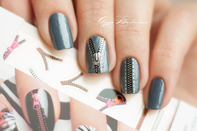 NailLOOK Trends Fashion Week 31352 Denim + наклейки Dashing Diva Accents # Dac004