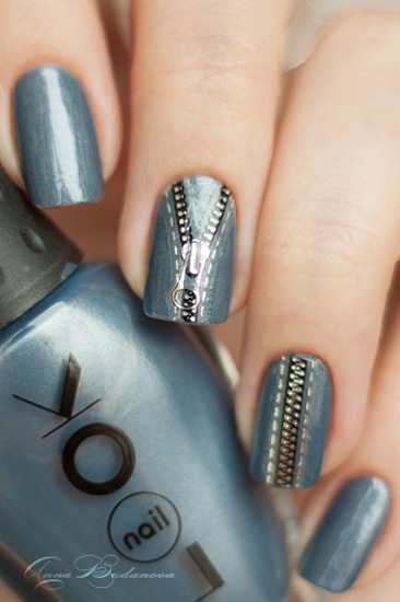 NailLOOK Trends Fashion Week 31352 Denim + наклейки Dashing Diva Accents # Dac004