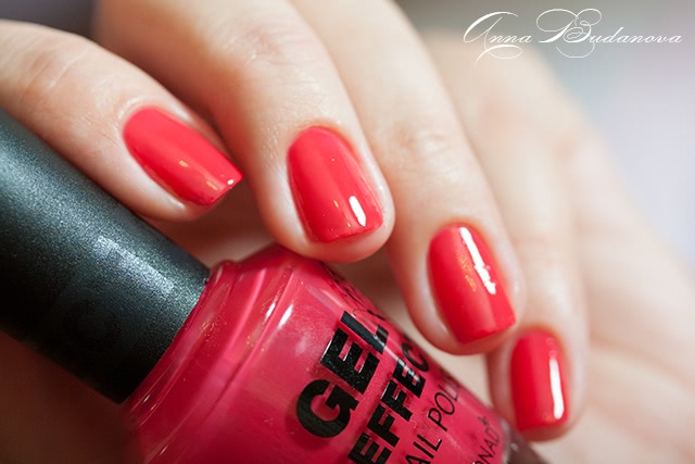 Konad Gel Effect Nail Polish №07 Reddish Pink и переводная фольга GL86