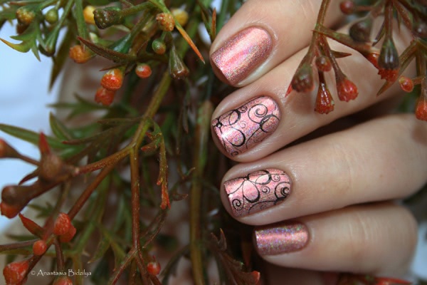 Aurelia Proffesional Quality Nail Enamel 107 (серия Rainbow) + стемпинг с диска AP 17