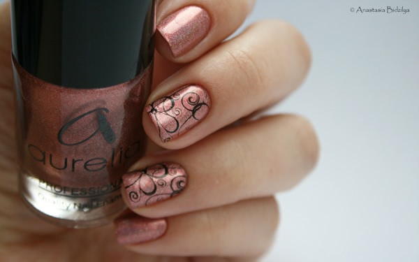 Aurelia Proffesional Quality Nail Enamel 107 (серия Rainbow) + стемпинг с диска AP 17