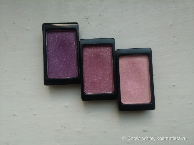 Розово-фиолетовое с Artdeco Eyeshadow Perl №93, Glamour №361, №396