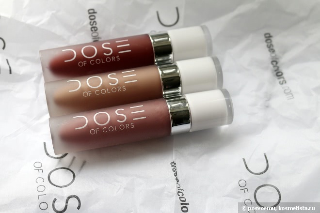 Dose of Colors Terra Collection Liquid-matte lipsticks Brick, Sand, Stone