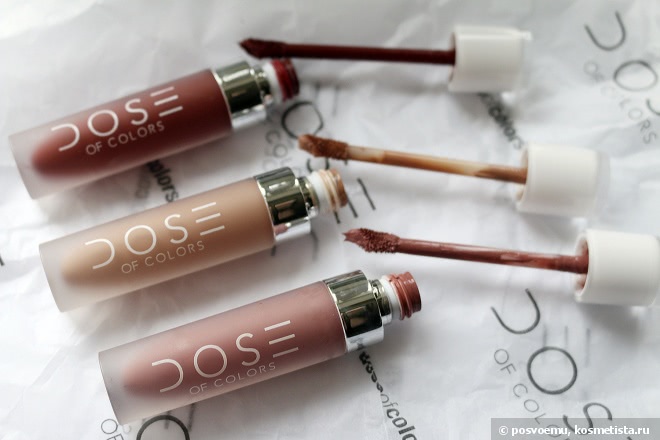 Dose of Colors Terra Collection Liquid-matte lipsticks Brick, Sand, Stone
