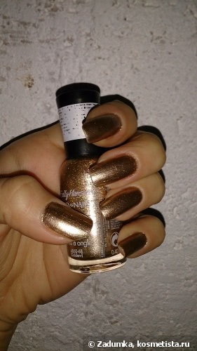 Золото на ногтях с Sally Hansen Xtreme wear Nail Color, 4860-68,Golden-1