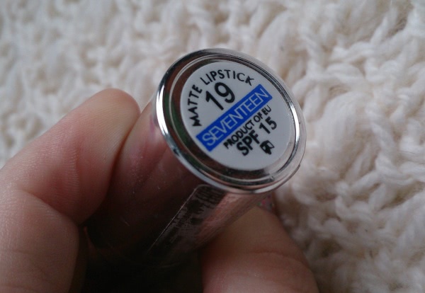Устойчивая матовая помада Seventeen Matte Lasting Lipstick #19