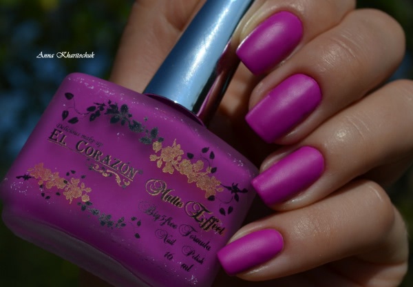 El Corazon Matte Effect Bif5free Fofmula Nail Polish # 147-neon