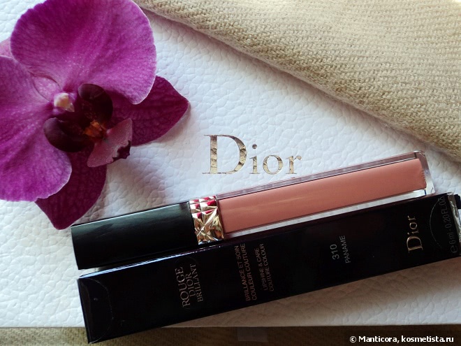 Уютный бежевый - Rouge Dior Brillant Lipshine & Care Couture Color # 310 Paname