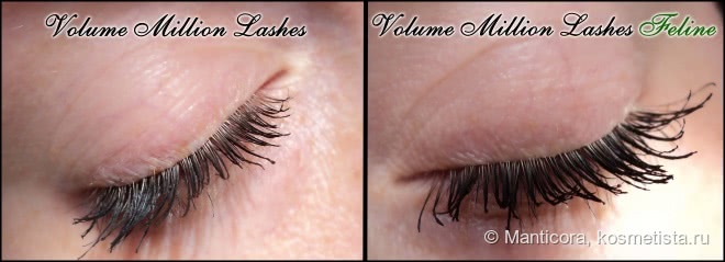 Тушь L'Oreal Volume Million Lashes black и Volume Million Lashes Feline black. Пост-сравнение