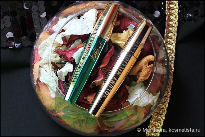 Тушь L'Oreal Volume Million Lashes black и Volume Million Lashes Feline black. Пост-сравнение