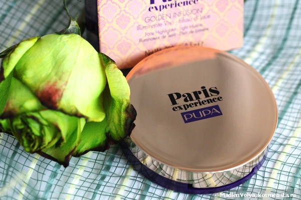 Pupa Milano Golden Infusion Face Highlighter из коллекции Paris experience в оттенке 001 Pink Gold
