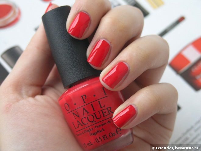 Два красных: OPI Nail Lacquer NL A44