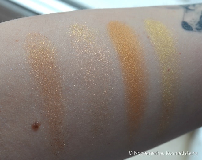 Рассыпчатые перламутровые пудры Pearl powder от Code Color. Часть 1, золото и серебро