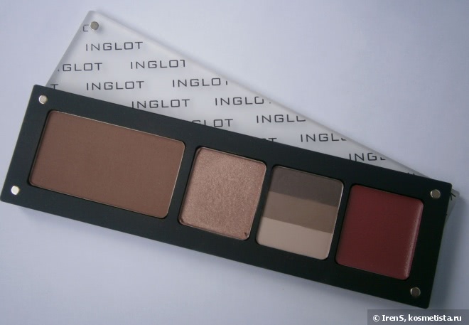 Inglot Freedom System: Eye Shadow Rainbow №117, Lipstick №85, Sculpting Powder №510