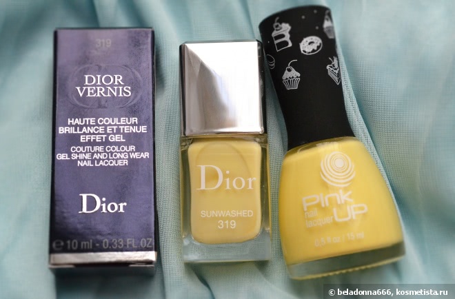Летний банановый коктейль с Dior Vernis Couture Colour Gel Shine And Long Wear Nail Lacquer #319 Sunwashed Tye Dye Summer Collection 2015