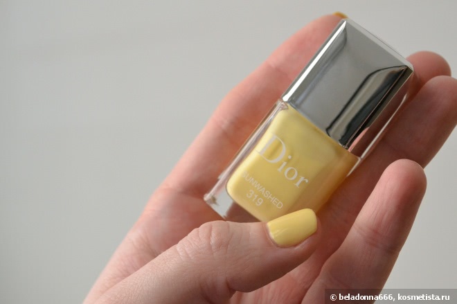 Летний банановый коктейль с Dior Vernis Couture Colour Gel Shine And Long Wear Nail Lacquer #319 Sunwashed Tye Dye Summer Collection 2015