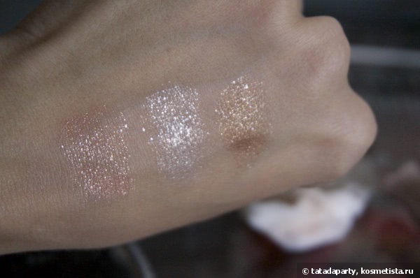 Знакомство с пигментами Rire Pigment Eyeshadow #01 Snow White, #2 Gold Clutch, #4 A Pink