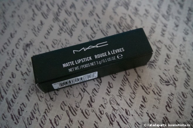 Матовая помада Mac Matte Lipstick Rouge A Levres Russian RED