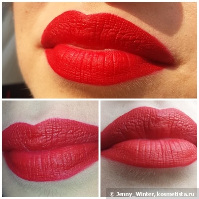 Ещё один пост про матовые красные помады. Sleek MakeUp Matte Me #434 Party Pink, Nouba Millebaci #7, #28