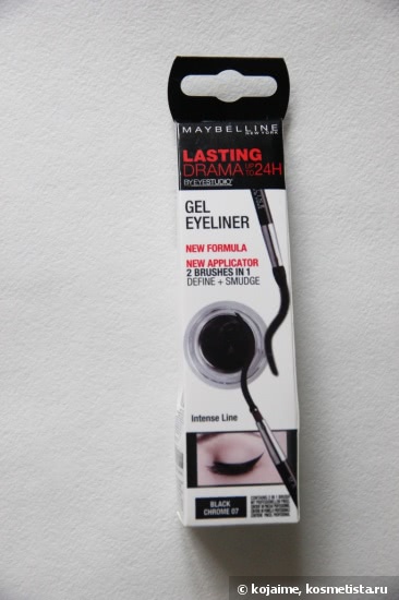 Maybelline EyeStudio Lasting Drama Gel Eyeliner 07 Black Chrome
