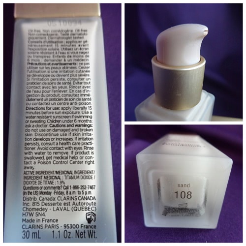 Устойчивый идеал от Clarins: Teint Haute Tenue Everlasting Foundation spf 15 #108 sand