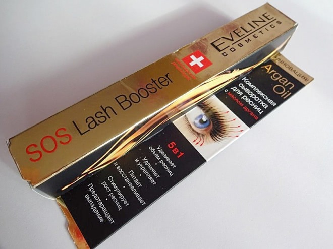 Секрет длинных ресниц: Eveline Cosmetics Sos Lash Booster with Argan Oil