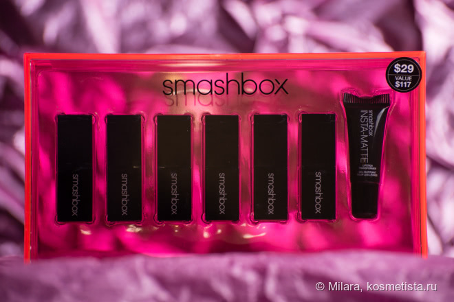 Неоновый Light It Up: Lipstick & Lip Mattifier – набор помад от американской марки Smashbox
