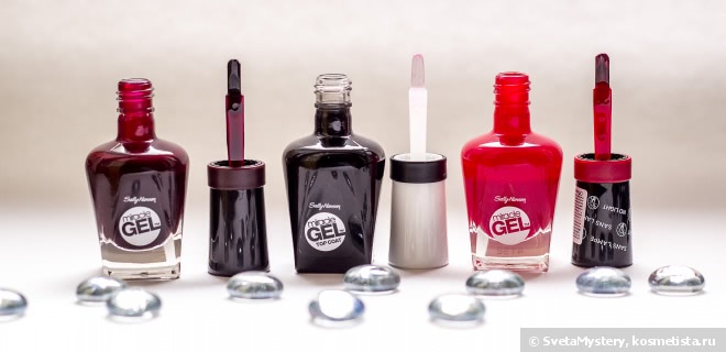 Чудо чудное, диво дивное обещают нам Sally Hansen и ее Miracle Gel. Но так ли он чудесен на самом деле? (#480 Wine Stock и #470 Red Eye)