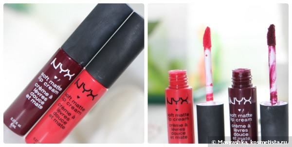 Сатиновое счастье от NYX Soft Matte Lip Cream в оттенках Smlc01 Amsterdam и Smlc20 Copenhagen