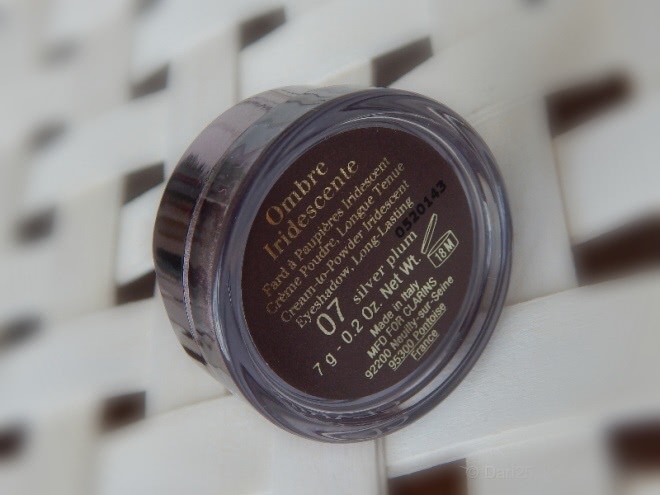 Clarins Ombre Iridescente Cream-to-Powder Eyeshadow Long-Lasting 07 silver plum
