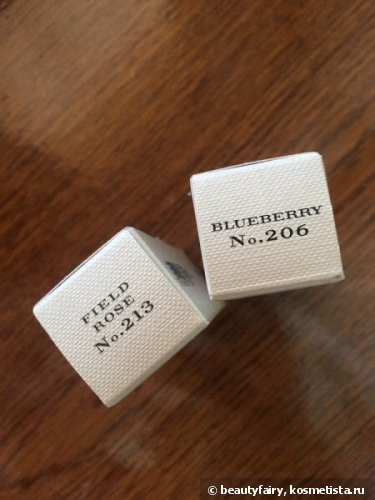 Помады Burberry Lip Mist Natural Sheer Lipstick - #206 Blueberry, #213 Field rose