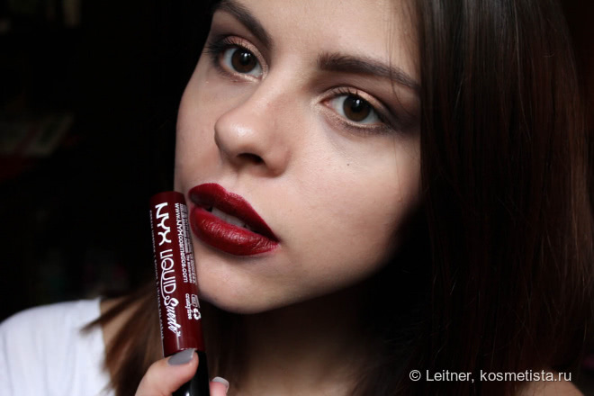 NYX Liquid Suede Kitten Heels и Cherry Skies