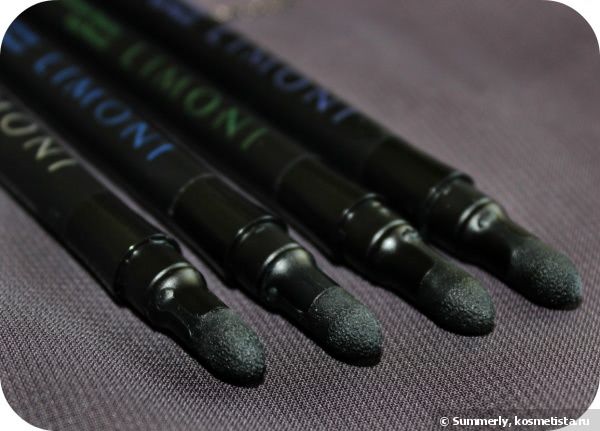Тысяча мелких звездочек на глазах с шиммерными карандашами Limoni Glamour Smoky Eye Pencil 201, 202, 203, 204