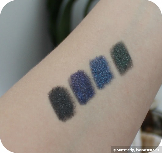Тысяча мелких звездочек на глазах с шиммерными карандашами Limoni Glamour Smoky Eye Pencil 201, 202, 203, 204