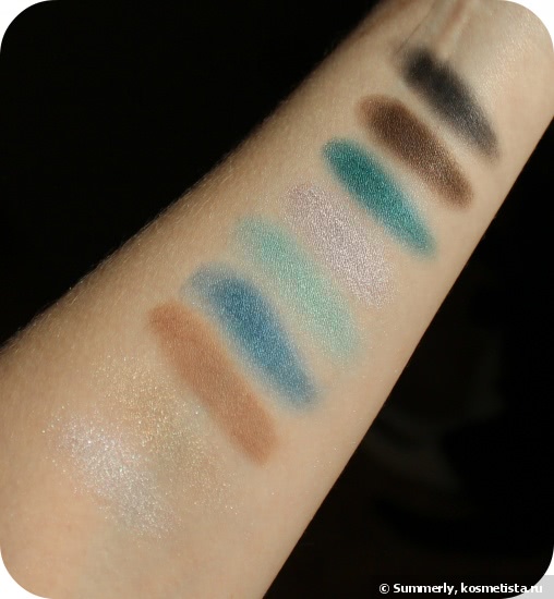 Сочетание спокойных и ярких оттенков в одной палетке - Pupa Pupart Eyeshadow palette (тон 04 изумрудный + бежевый)