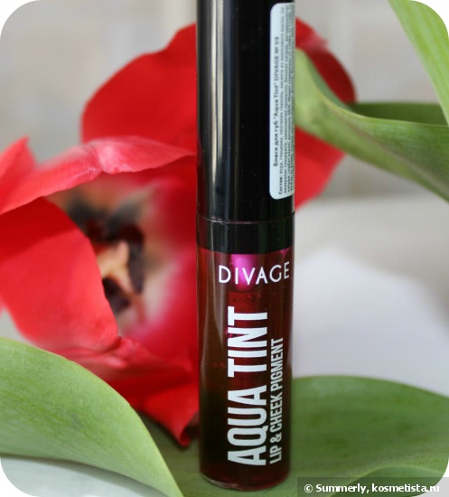 Эффект зацелованных губ от Divage Aqua Tint Lip and Cheek Pigment №3