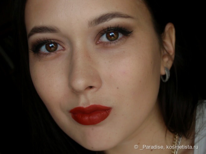 Матовая помада The Saem Eco Soul Kiss Bitton Lips Matte в оттенке M 08 Red Pepper