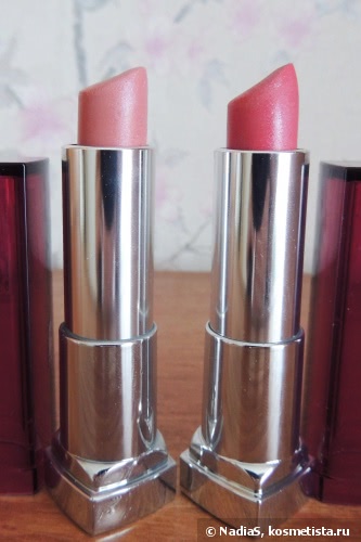 Помада Maybelline Color Sensational в оттенках №146 Metallic Rose и №132 Sweet Pink