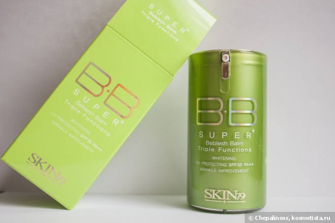 Skin79 Green Super Plus Beblesh Balm Triple Functions Spf30. Отзыв для людей с аристократической бледностью