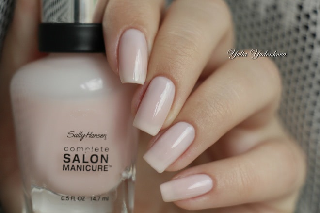 Sally Hansen Complete Salon Manicure 160 Shell We Dance + стемпинг Born Pretty Stamping Plate BP-L020