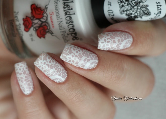 Sally Hansen Complete Salon Manicure 160 Shell We Dance + стемпинг Born Pretty Stamping Plate BP-L020