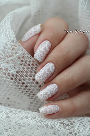 Sally Hansen Complete Salon Manicure 160 Shell We Dance + стемпинг Born Pretty Stamping Plate BP-L020