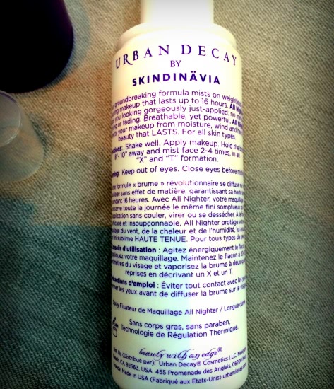 Спрей для закрепления макияжа Urban Decay All Nighter Long-Lasting Makeup Setting Spray