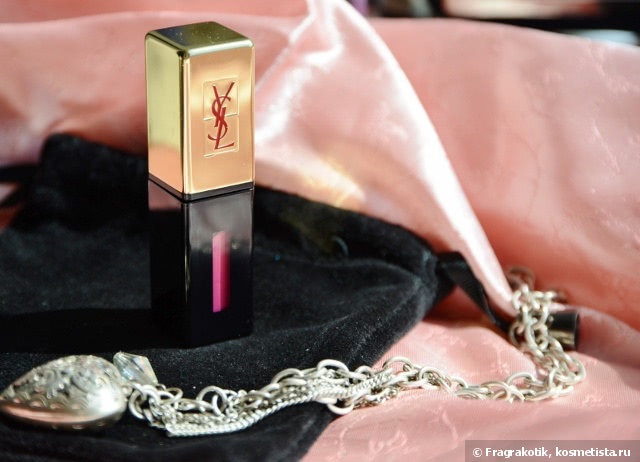 Помада-лак YSL Rouge Pur Couture Glossy Stain Rebel Nudes #104 Fuchsia Tomboy