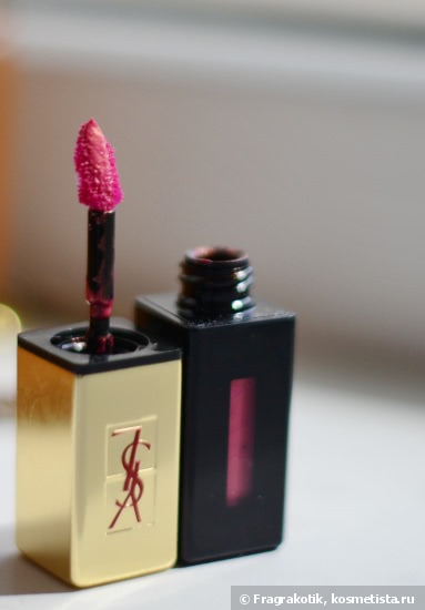Помада-лак YSL Rouge Pur Couture Glossy Stain Rebel Nudes #104 Fuchsia Tomboy