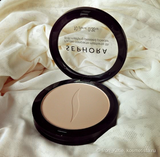 Любовь далеко не с первого применения с компактной матирующей пудрой Sephora Poudre compacte matifiante 8H оттенок #21